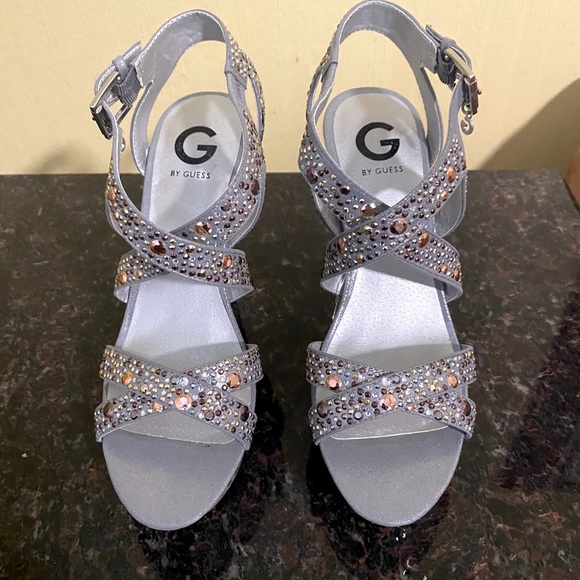 Women’s snake skin jeweled platform sky high heels - Picture 1 of 6